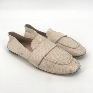 AGL Women's Ivory Perforated Mara Spring Loafers Size 9 EU 39